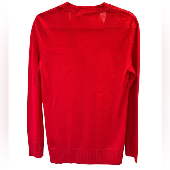 ⭐️NWT⭐️Tory Burch Simone Cardigan-Red with Gold Tory Burch Logo Buttons - Picture 4 of 5